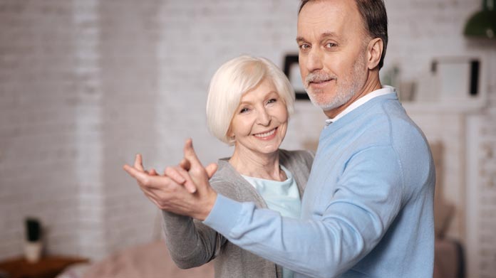 Two people dancing