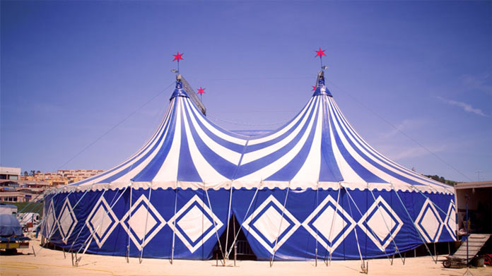 A large circus tent