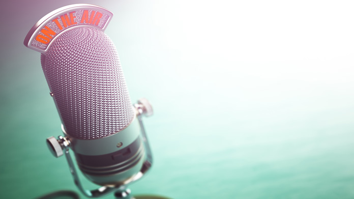 A studio microphone