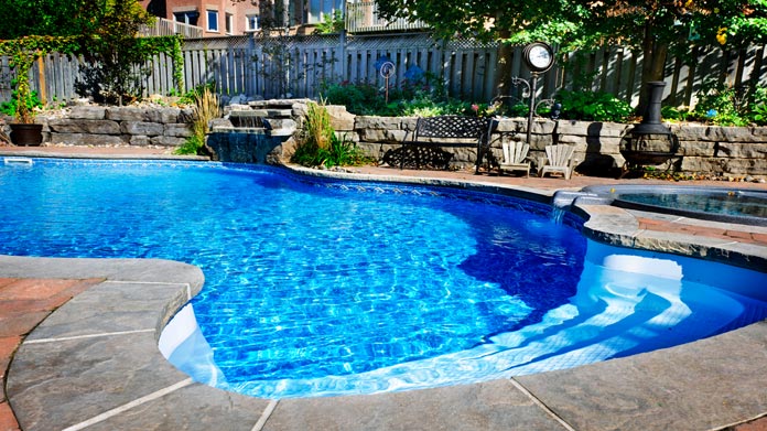 An inground pool