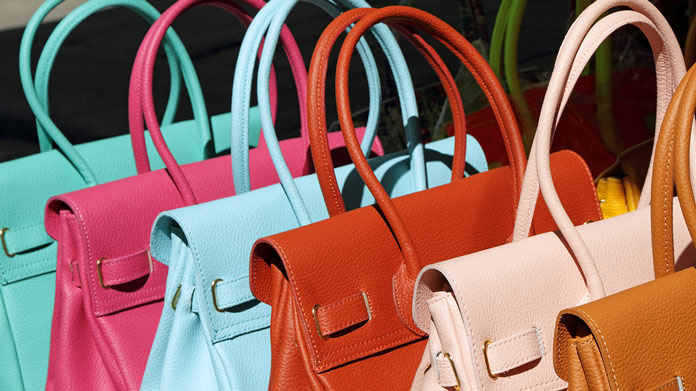 Multiple colors of purse