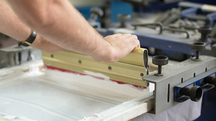 A screen printing machine