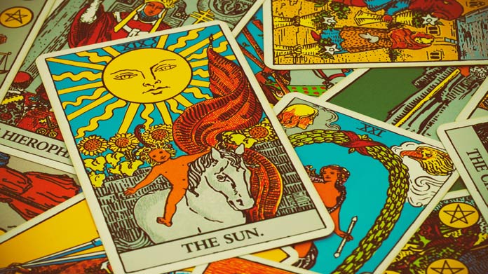 Set of classic tarot cards