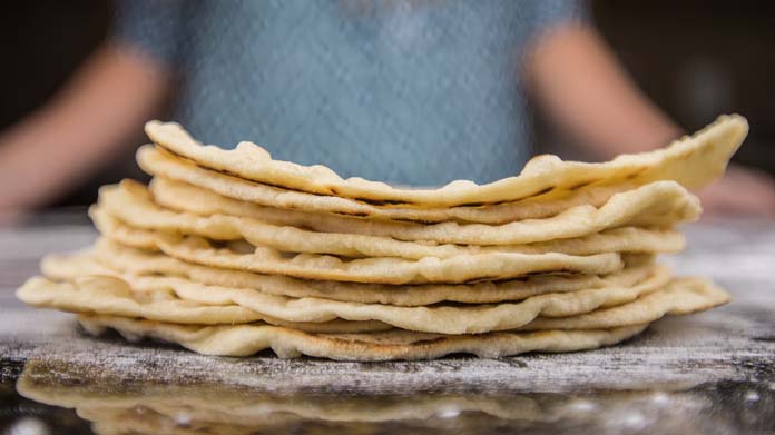 A stack of tortillas
