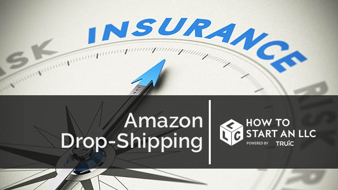 Compass needle pointing towards blue insurance logo
