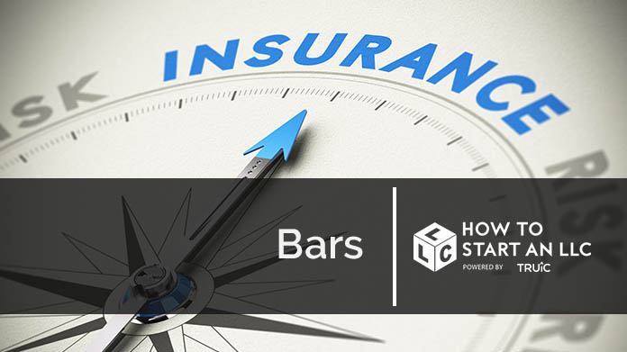 Compass needle pointing towards blue insurance logo