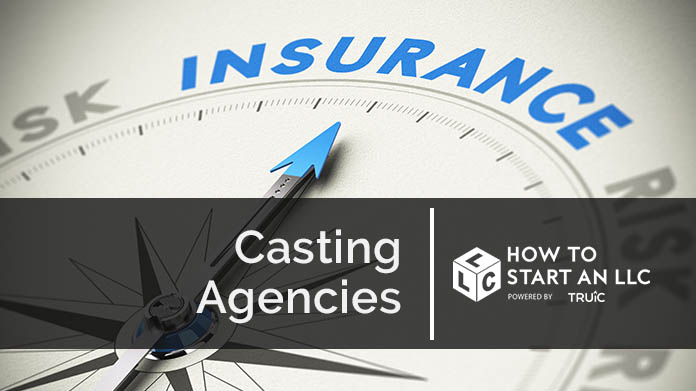 Compass needle pointing towards blue insurance logo