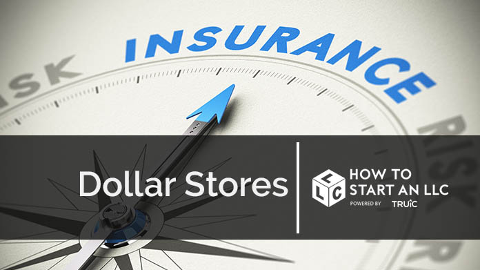 Compass needle pointing towards blue insurance logo