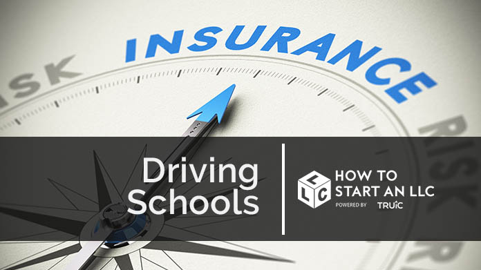 Compass needle pointing towards blue insurance logo