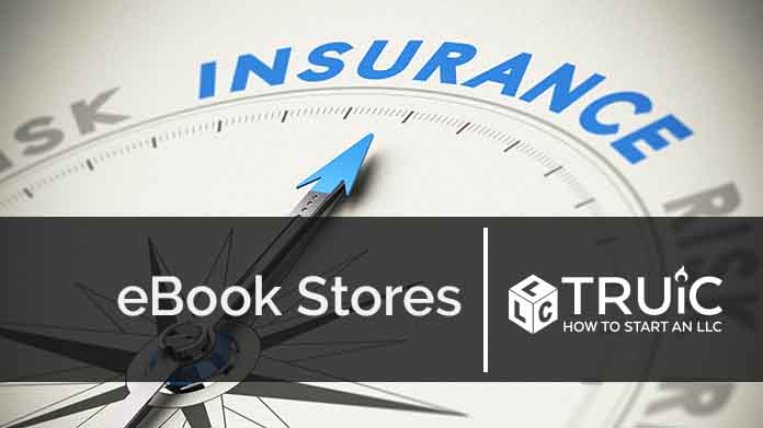 Compass needle pointing towards blue insurance logo