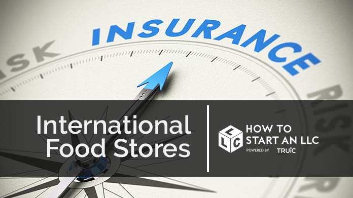 Compass needle pointing towards blue insurance logo