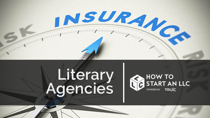 Compass needle pointing towards blue insurance logo