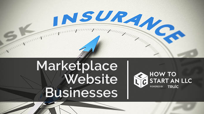 Compass needle pointing towards blue insurance logo