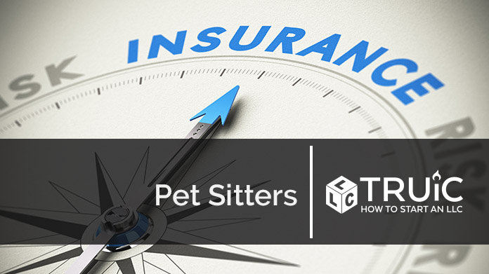 Compass needle pointing towards blue insurance logo