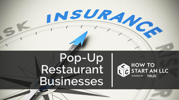 Compass needle pointing towards blue insurance logo