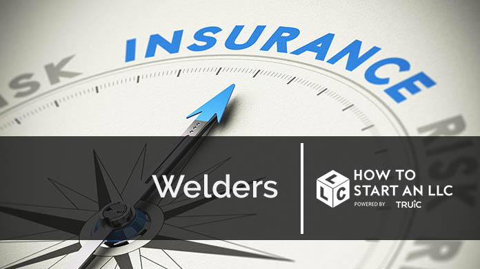 Compass needle pointing towards blue insurance logo