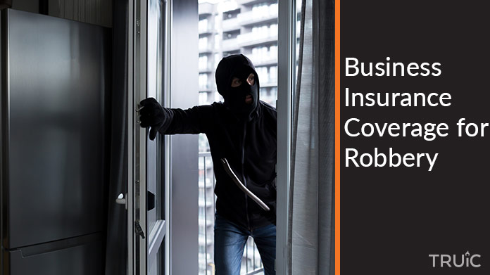 Someone breaking into a building.