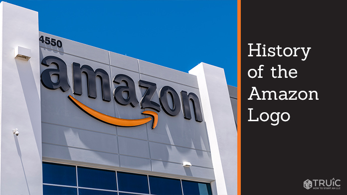 Amazon logo on building.