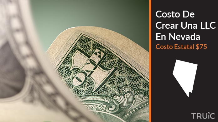 Imagen de un dolar (USD) y el estado de Nevada. Costo de crear una LLC en Nevada