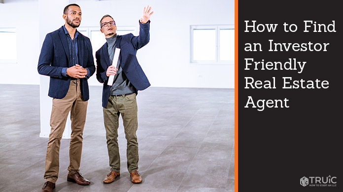 Real estate agent showing property to an investor.