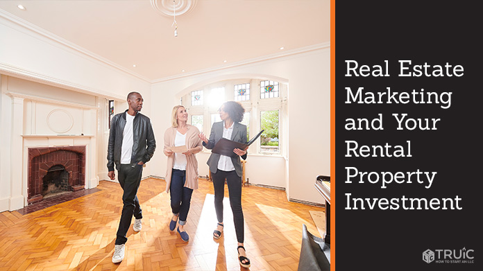 Realtor showing a property to prospective buyers.
