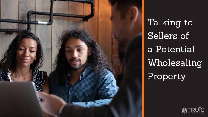 Person talking to potential sellers