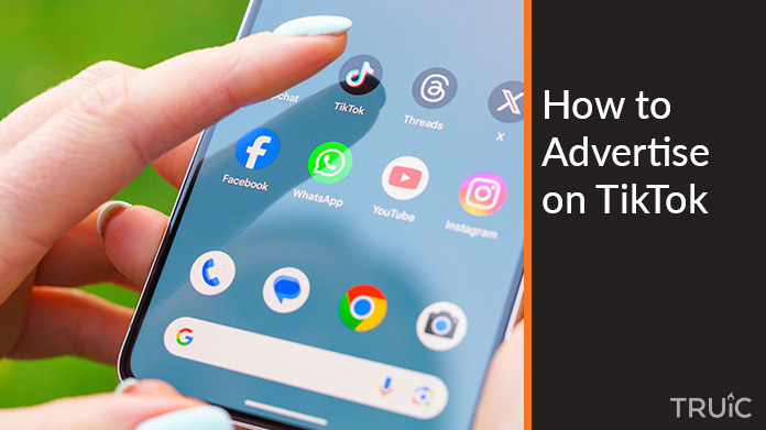 Social media apps on a phone.